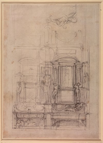 Design for the Medici Chapel in the Church of San Lorenzo, Florence by Michelangelo Buonarroti